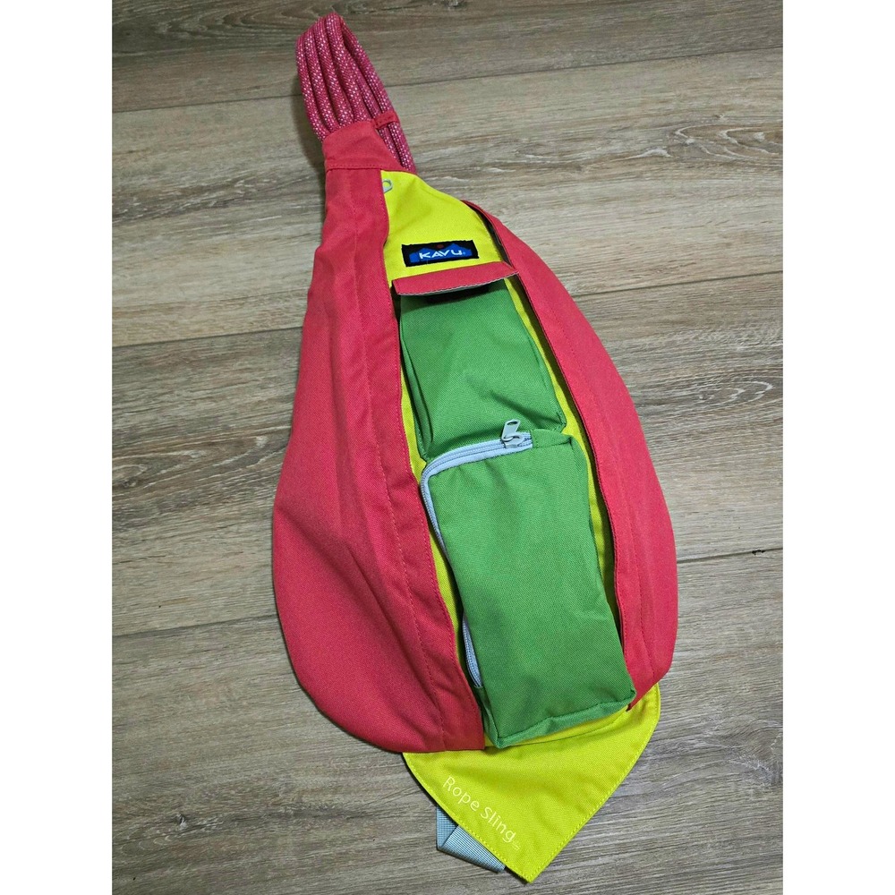 KAVU Rope Sling Crossbody Bag Adjustable Straps Hiking/ Travel